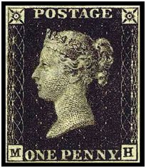 El primer sello postal