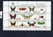 sellos correos Bolivia mariposas