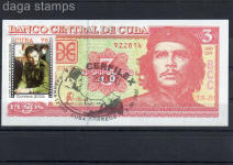 billetes cubanos sellado che guevara correos 2002