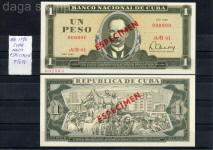billetes cubanos especimen 1980