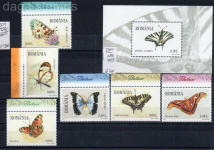 sellos romania mariposas